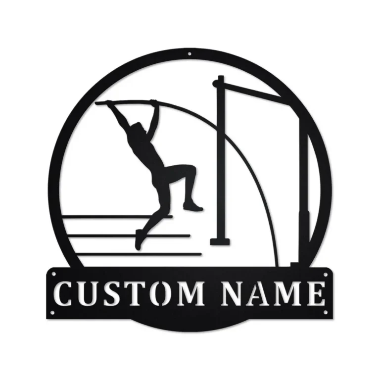 Personalized Pole Vault Metal Sign, Pole Vault Metal Wall Art, Pole Vault Metal Wall Decor, Pole Vault Lover Gift, Custom Pole Vault