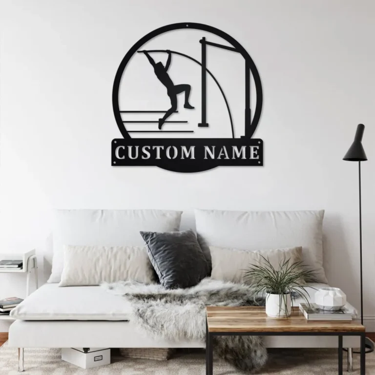 Personalized Pole Vault Metal Sign, Pole Vault Metal Wall Art, Pole Vault Metal Wall Decor, Pole Vault Lover Gift, Custom Pole Vault