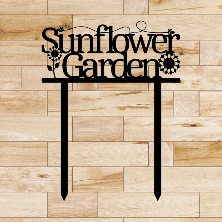 Sunflower Garden, Metal Sign, Cut Metal Sign, Wall Metal Sign