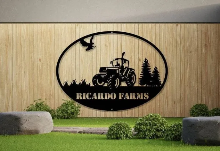 Metal Tractor Sign , Monogram, Farm Sign, Metal Name Sign, Wedding Monogram, Anniversary, Outdoor, Door Hanger, Housewarming Gift