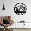 Metal Wall Art, Personalized Mountain, Tree Wall Art, Metal Family Name Sign, Metal Wall Decor, Deer Wall Decor