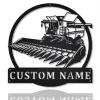 Personalized Harvester Farm Tractor Metal Sign Art, Custom Harvester Farm Tractor Monogram Metal Sign, Job Gift, Decor Decoration