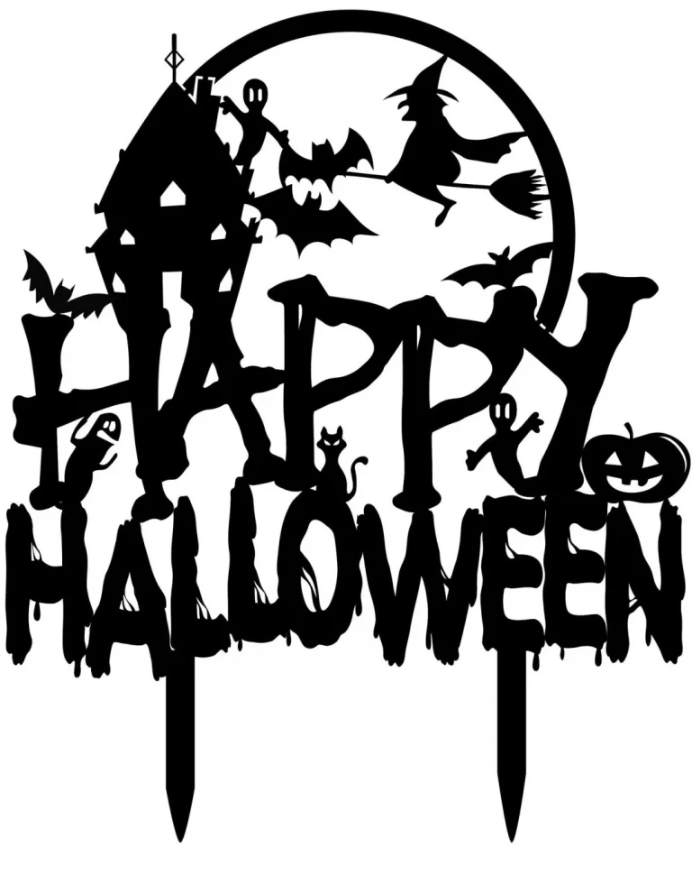 Spooky Happy Halloween Sign Cut Metal Sign