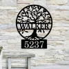 Metal House Number Sign, Tree Of Life Address Sign, Modern Address, Art Decor Address Sign, Metal Address Sign, Address Plaque