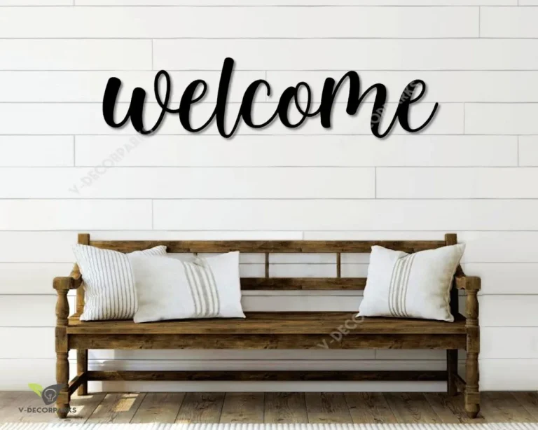 Welcome Metal Word Art, Kembara Script Word Art, Indoor Outdoor Welcome Metal Sign, Metal Wall Art, Farmhouse Decor, Welcome Word Art