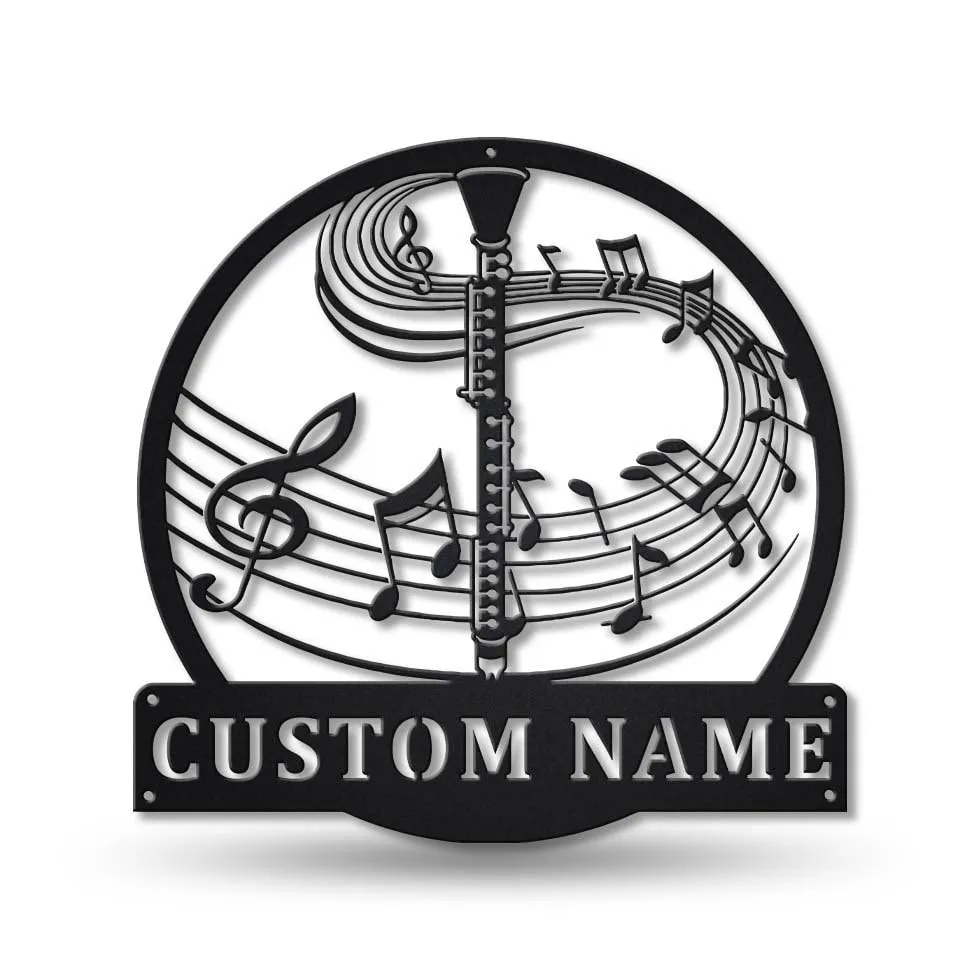 il_fullxfull.3262775437_hdli.webp Personalized Clarinet Music Metal Sign Art, Custom Clarinet Music Metal Sign, Clarinet Gifts For Men, Clarinet Gift, Music Gift