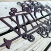 Metal Welcome Sign With Scroll Design - Exterior & Interior Welcome Sign - Welcome Sign - Outdoor Welcome Sign - Front Porch Sign - Welcome