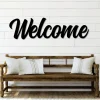 Welcome Metal Word Art, Montana Script Word Art, Indoor Outdoor Welcome Metal Sign, Metal Wall Art, Farmhouse Decor, Welcome Word Art