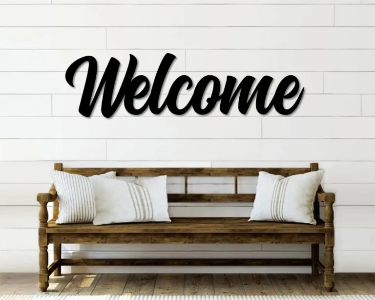 Welcome Metal Word Art, Montana Script Word Art, Indoor Outdoor Welcome Metal Sign, Metal Wall Art, Farmhouse Decor, Welcome Word Art