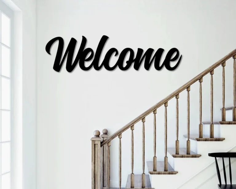 Welcome Metal Word Art, Montana Script Word Art, Indoor Outdoor Welcome Metal Sign, Metal Wall Art, Farmhouse Decor, Welcome Word Art