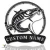 Personalized Wahoo Fishing Fish Pole Metal Sign Art, Custom Wahoo Fishing Metal Sign, Wahoo Fishing Gift, Decor Decorationbirthday Gift