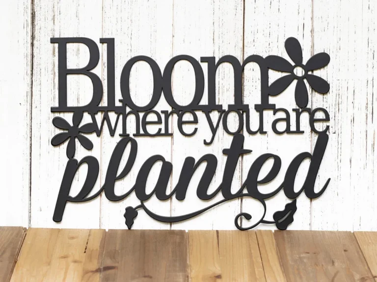 Bloom Where You Are Planted Metal Sign - Garden Sign, Garden Decor, Outdoor Garden Sign, Daisy, Flower