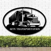 Semi Truck Metal Sign - Semi Truck Monogram - Custom Monogram - Metal Wall Art - Home Decor - Custom Metal Wall Art - Wall Art - Metal Art