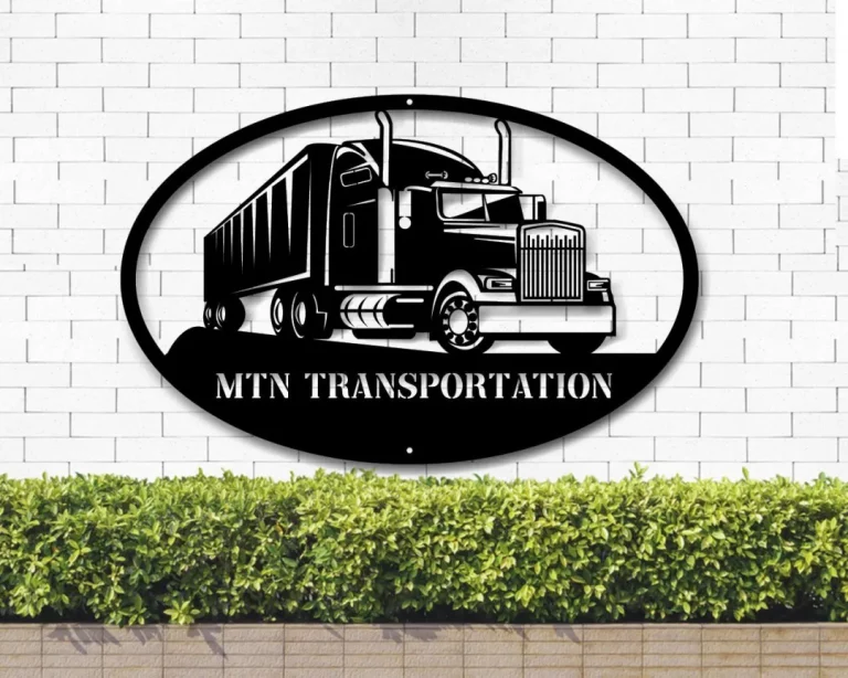 Semi Truck Metal Sign - Semi Truck Monogram - Custom Monogram - Metal Wall Art - Home Decor - Custom Metal Wall Art - Wall Art - Metal Art