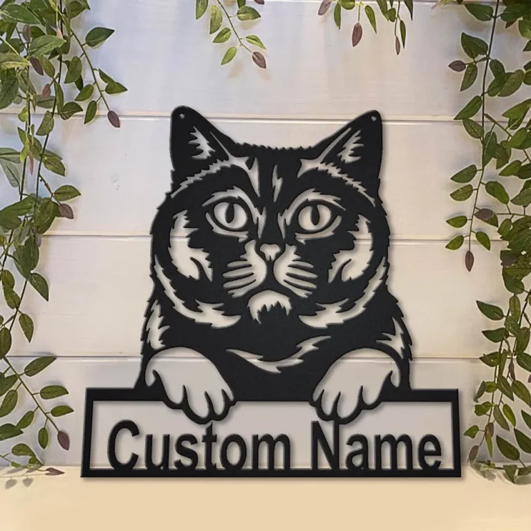 Personalized British Shorthair Cat Metal Sign Art, Custom British Shorthair Cat Metal Sign, Father's Day Gift, Pets Gift, Birthday Gift