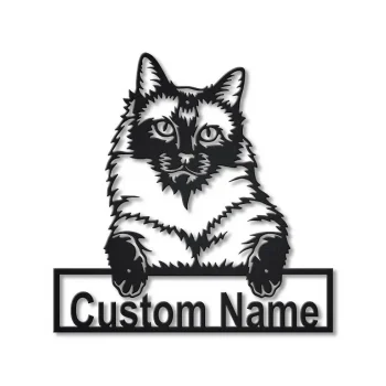 Personalized Siamese Cat Metal Sign Art, Custom Siamese Cat Metal Sign, Fathers Day Gift, Pets Gift, Birthday Gift