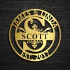Personalized Family Name Metal Sign, Metal Monogram Sign, Wedding Gifts, Front Door Sign, Family Name Metal Sign, Last Name Metal Sign