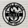 Personalized Family Name Metal Sign, Metal Monogram Sign, Wedding Gifts, Front Door Sign, Family Name Metal Sign, Last Name Metal Sign