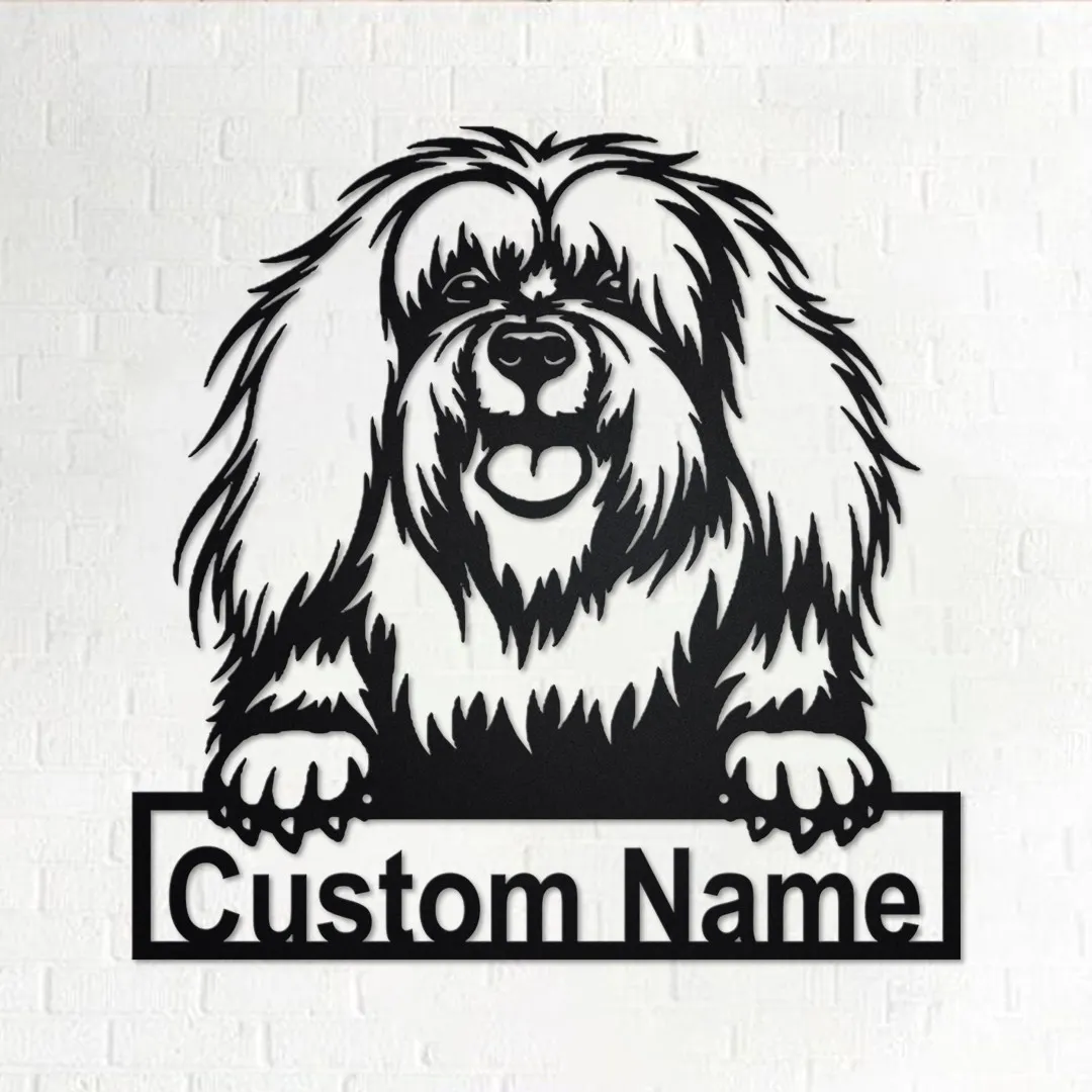 il_fullxfull.3274817833_qd2a.webp Personalized Bichon Lyon Metal Sign, Bichon Lyon Metal Wall Art, Dog Metal Sign, Dog Lover Gift, Bichon Lyon Lover Gift, Bichon Lyon