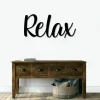 Relax Metal Word Art, Kembara Script Word Art, Indoor - Outdoor Relax Metal Sign, Farmhouse Decor, Relax Word Art, Metal Art