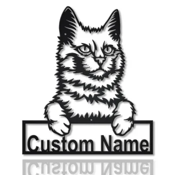 Personalized Turkish Angora Cat Metal Sign Art, Custom Turkish Angora Cat Metal Sign, Fathers Day Gift, Pets Gift, Birthday Gift
