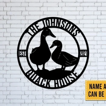 Duck Quack House Metal Signs, Quack House Sign, Duck Farm Metal Sign, Metal Farm Sign, Duck Coop, Duck House, Farmhouse Decor