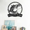 Personalized Wahoo Fish Metal Sign, Fishing Metal Wall Art, Fishing Metal Wall Decor, Fishing Lover, Custom Fishing, Fishman, Wahoo