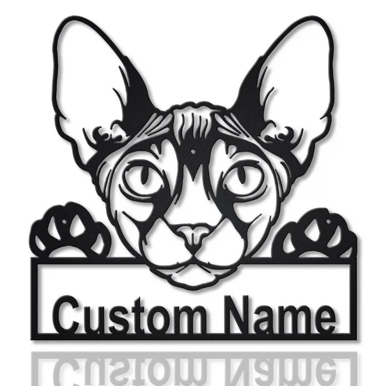 Personalized Donskoy Cat Metal Sign Art, Custom Donskoy Cat Metal Sign, Fathers Day Gift, Pets Gift, Birthday Gift