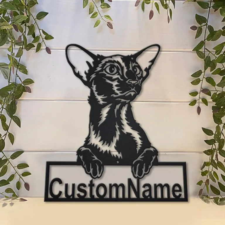 Personalized Oriental Shorthair Cat Metal Sign Art, Custom Oriental Shorthair Cat Metal Sign, Animal Gift, Pets Gift, Birthday Gift