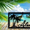 Aloha Metal Sign - Summer Decor - Outdoor Indoor Aloha Wall Art - Wall Hangings -hawaii Door Metal Sign - Rustic Wall Art Summer Gift -