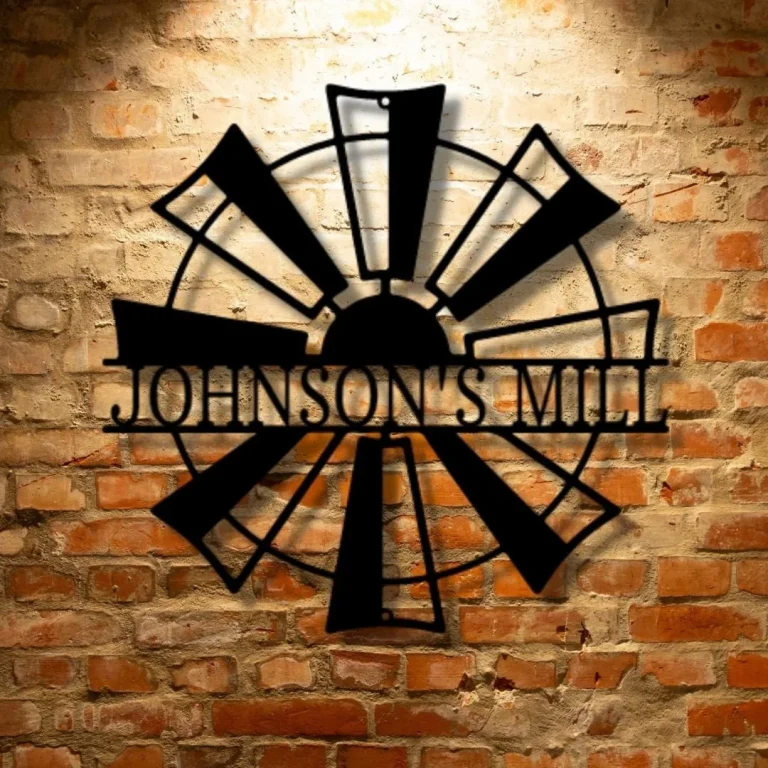 Windmill Monogram - Steel Sign