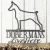 Doberman Metal Wall Art, Metal Signs, Beware Of Dog Sign, Doberman Pinscher, Dog Lover Gift, Outdoor Signs, Dog Decor