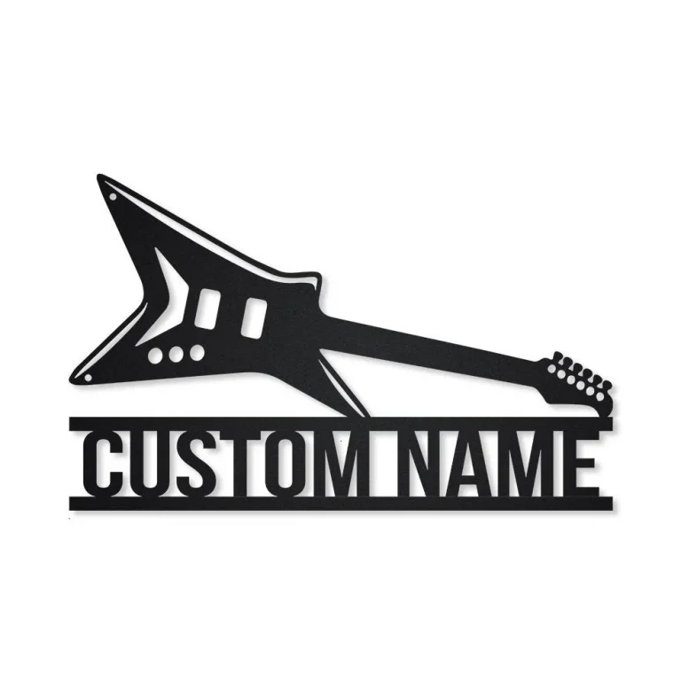 Personalized Heavy Metal Guitar Metal Sign Art, Heavy Metal Guitar Metal Wall Art, Bedroom Decor, Custom Guitar Decoration