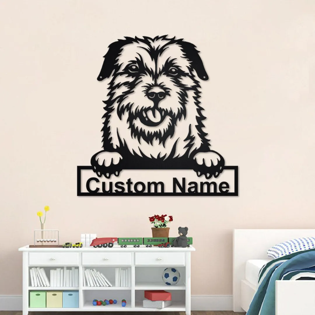 il_fullxfull.3283160973_dx2n.webp Personalized Border Terrier Metal Sign | Border Terrier Metal Wall Art | Dog Metal Sign | Dog Lover Gift | Border Terrier | Custom Dog