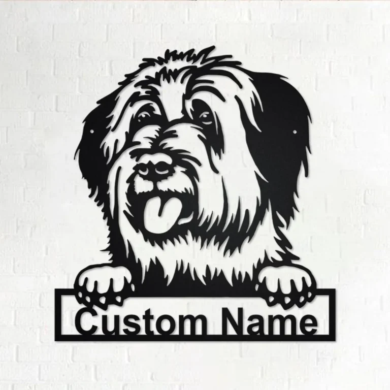 Personalized Briard Metal Sign, Briard Metal Wall Art, Dog Metal Sign, Dog Lover Gift, Custom Dog, Briard Lover Gift, Briard