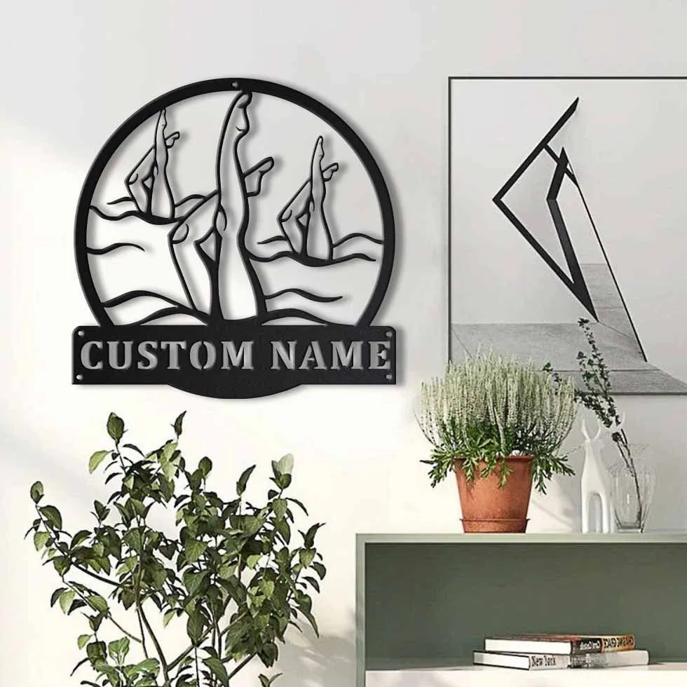 il_fullxfull.3284269120_i8e5.webp Personalized Artistic Swimming Monogram Metal Sign Art ,custom Artistic Swimming Metal Sign, Swimming Lover Sign Decoration For Living Room