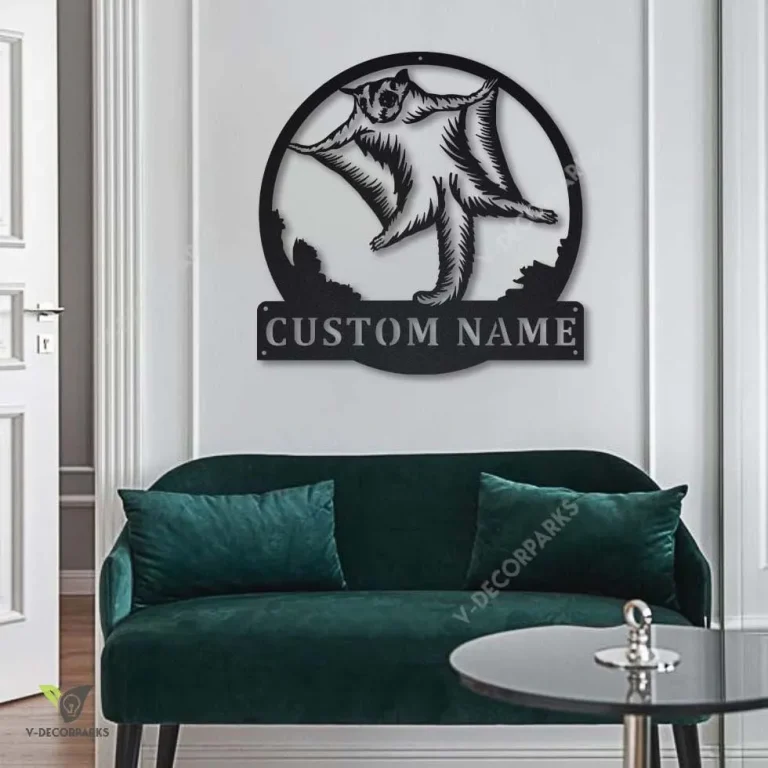 Personalized Sugar Glider Metal Sign Art, Custom Sugar Glider Metal Sign, Animal Funny, Pets Gift, Birthday Gift