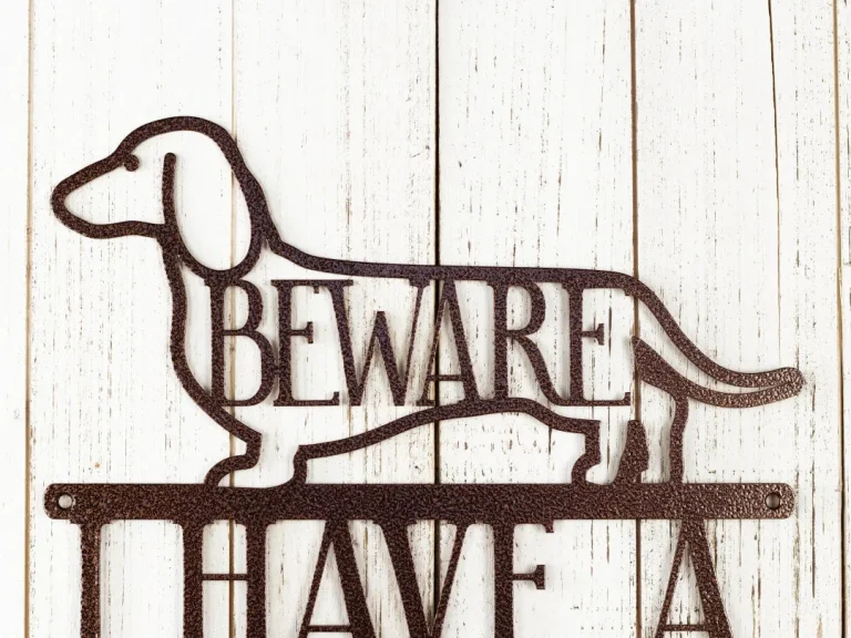 I Have A Two Foot Long Weiner Metal Sign - Weiner Dog, Dachshund, Door Sign, Metal Wall Art