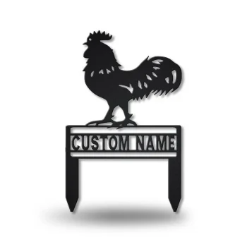 Personalized Chicken Farmer Monogram Metal Yard Art ,custom Chicken Metal Sign, Chicken Lover Sign Decoration For Living Room