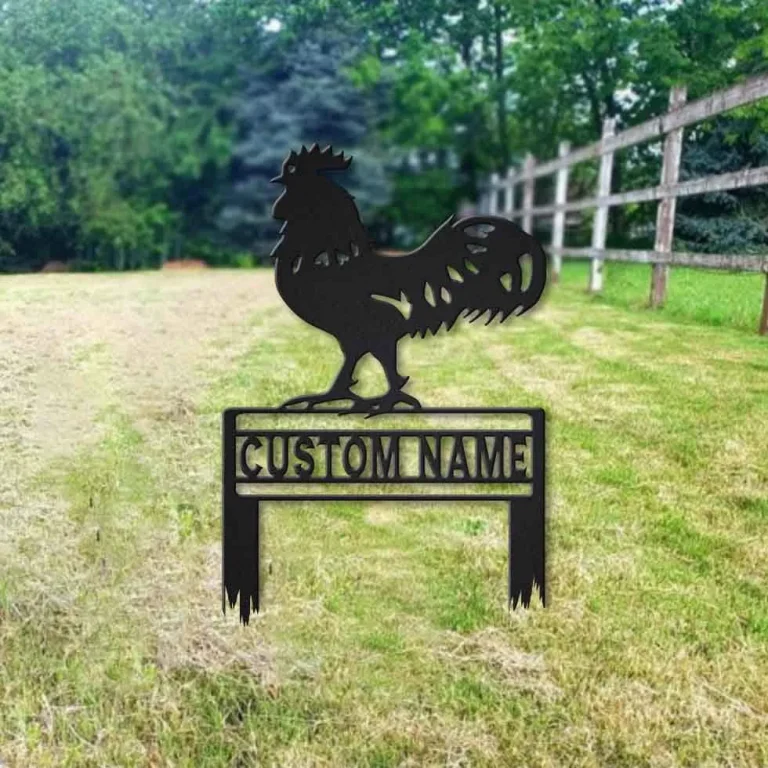 Personalized Chicken Farmer Monogram Metal Yard Art ,custom Chicken Metal Sign, Chicken Lover Sign Decoration For Living Room