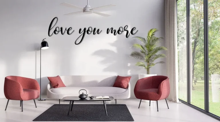 Love You More Metal Sign - Custom Metal Sign - Metal Wall Art - Love You Metal Words - Wall Hanging - Anniversary Gifts - Couples Gift