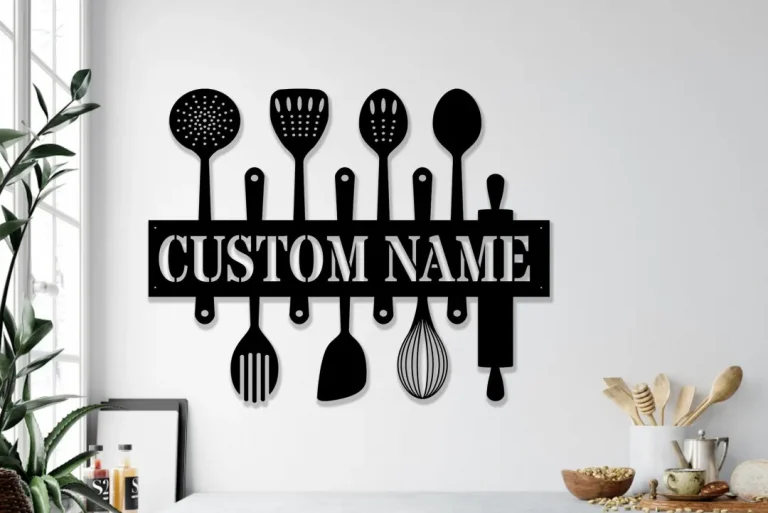 Custom Metal Sign For Kitchen, Kitchen Metal Wall, Custom Kitchen Sign Wall Decor, Kitchen Signs, Housewarming Gift