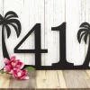 Palm Tree House Number Metal Sign, Outdoor Sign, House Numbers, Address Plaque, Metal House Number