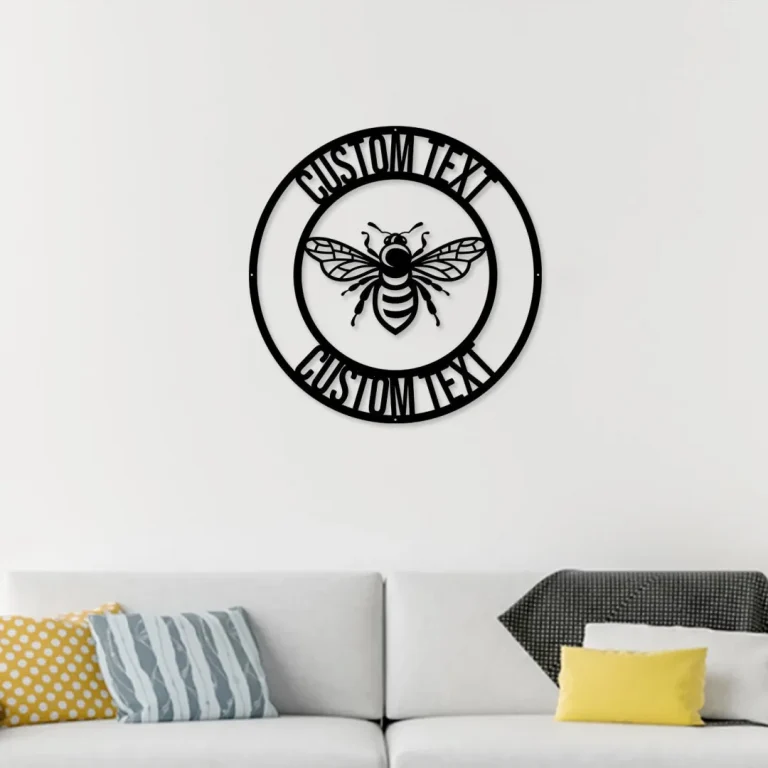 Bee Metal Sign, Honey Bee Family Name Established Sign, Bee Welcome Metal Sign, Bee Keeper, Bee Lovers, Honey Bee Metal Art