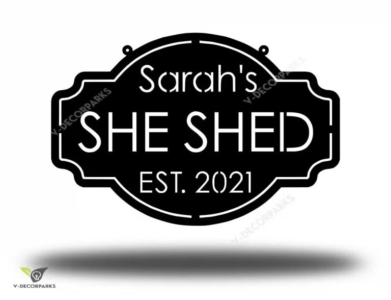 Personalized She Shed Sign, Est Sign, Custom She Shed Gift Idea, She Shed Wall Decor, Gift For Wife, Craft Room Decor