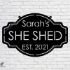 Personalized She Shed Sign, Est Sign, Custom She Shed Gift Idea, She Shed Wall Decor, Gift For Wife, Craft Room Decor