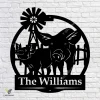 Metal Farm Sign , Pigs - Personalized Family Name Metal Sign - Housewarming Gift - Wedding Gift - Personalized Gift - Metal Wall Art