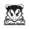 Personalized Opossum Monogram Metal Sign Art, Custom Opossum Metal Sign, Animal Funny, Father's Day Gift, Pets Gift, Birthday Gift