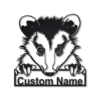 Personalized Opossum Monogram Metal Sign Art, Custom Opossum Metal Sign, Animal Funny, Father's Day Gift, Pets Gift, Birthday Gift