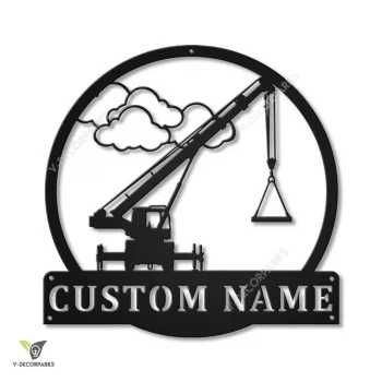 Personalized Crane Operators Metal Sign Art, Crane Operators Metal Sign, Crane Operators Monogram Gift, Job Gift, Decor Decoration